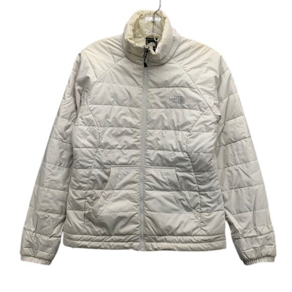 The North Face Women’s S‎ Cream Insulated Quilted Jacket Zip-Up No Hood - Picture 1 of 16